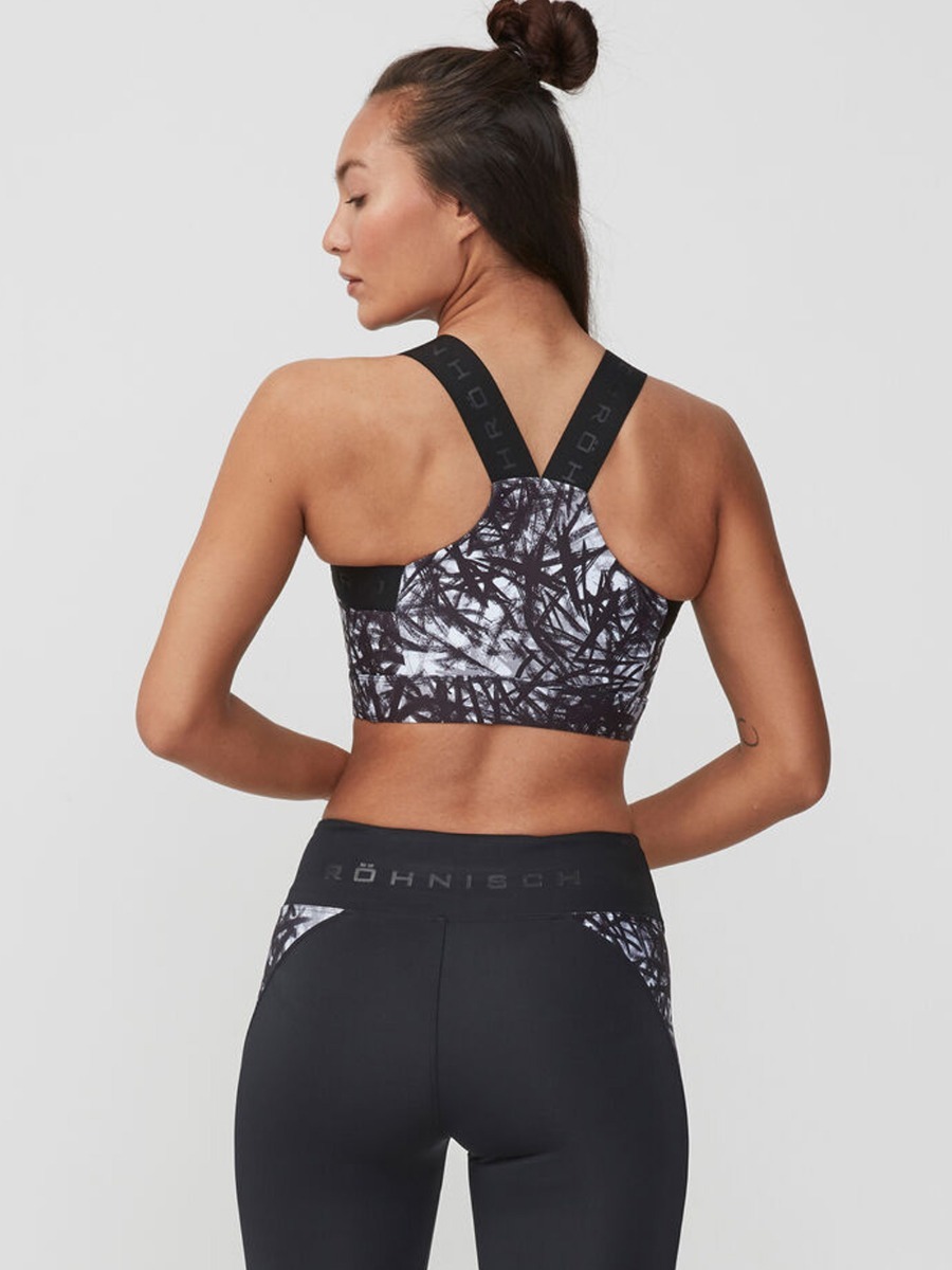 Röhnisch Kay Printed Sportsbra Sketch Grey