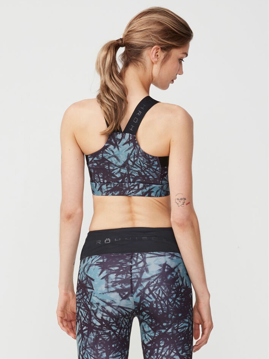 Röhnisch Kay Printed Sportsbra Sketch Green