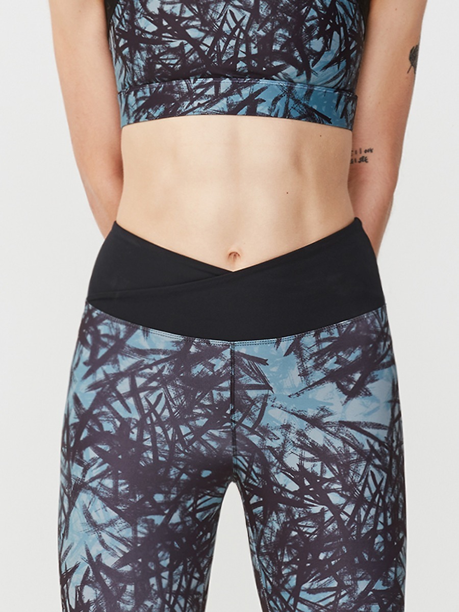 Röhnisch Flattering Wrap Tights Sketch Green