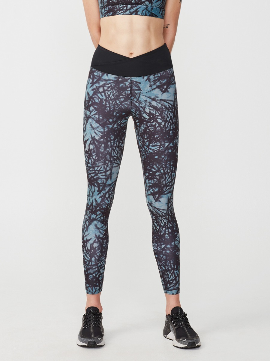 Röhnisch Flattering Wrap Tights Sketch Green