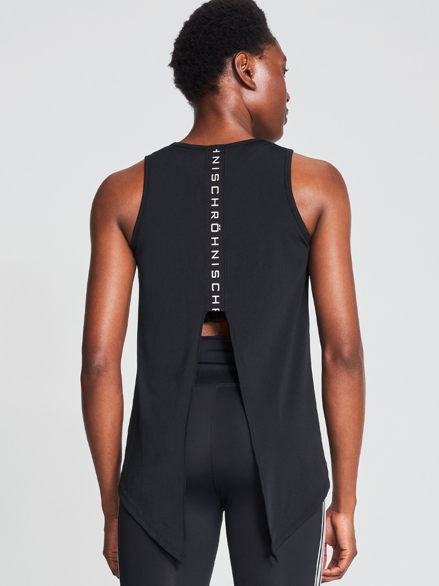Röhnisch Logo Ribbed Singlet Black