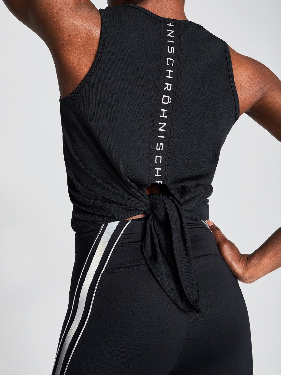 Röhnisch Logo Ribbed Singlet Black