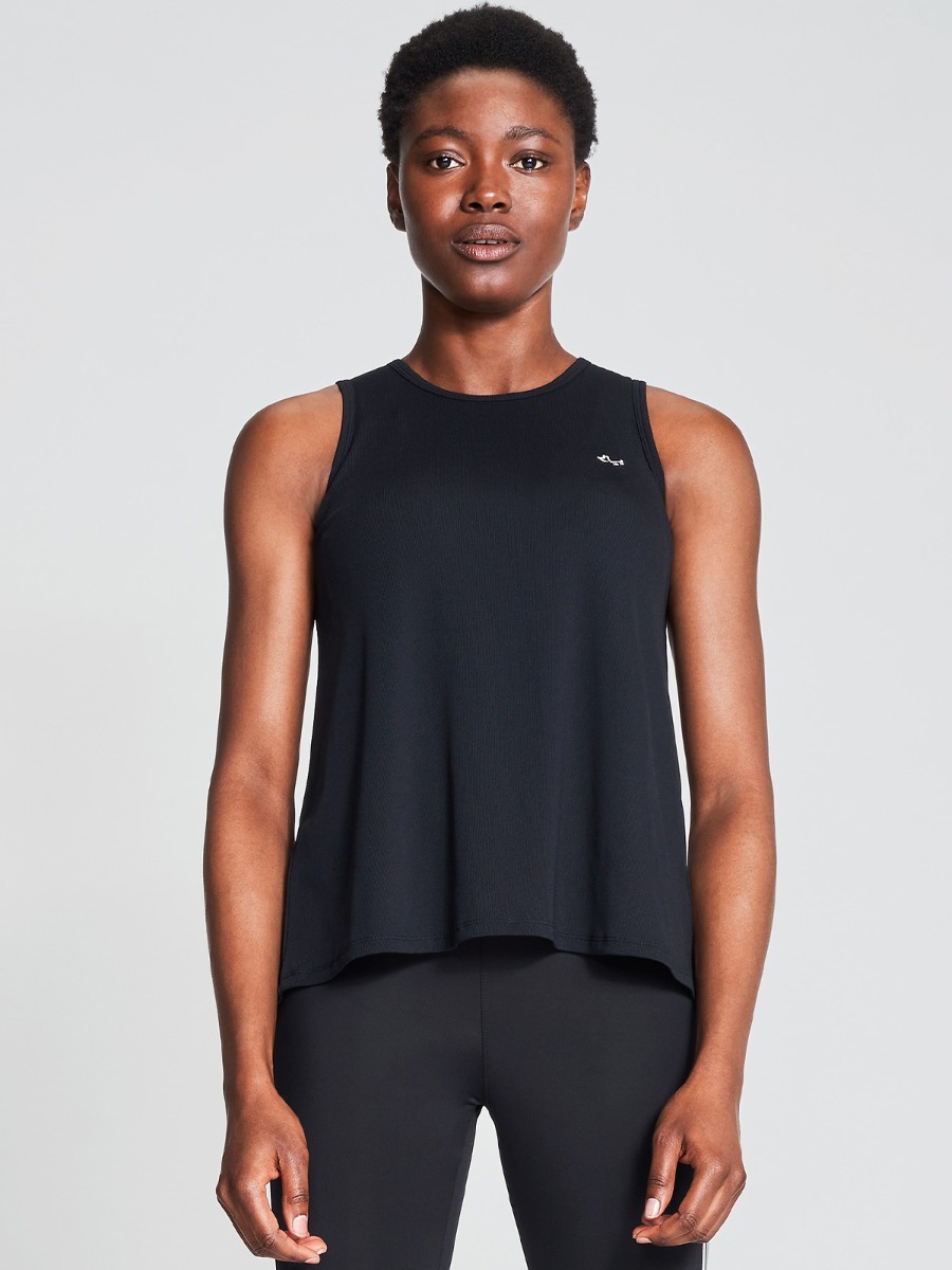 Röhnisch Logo Ribbed Singlet Black