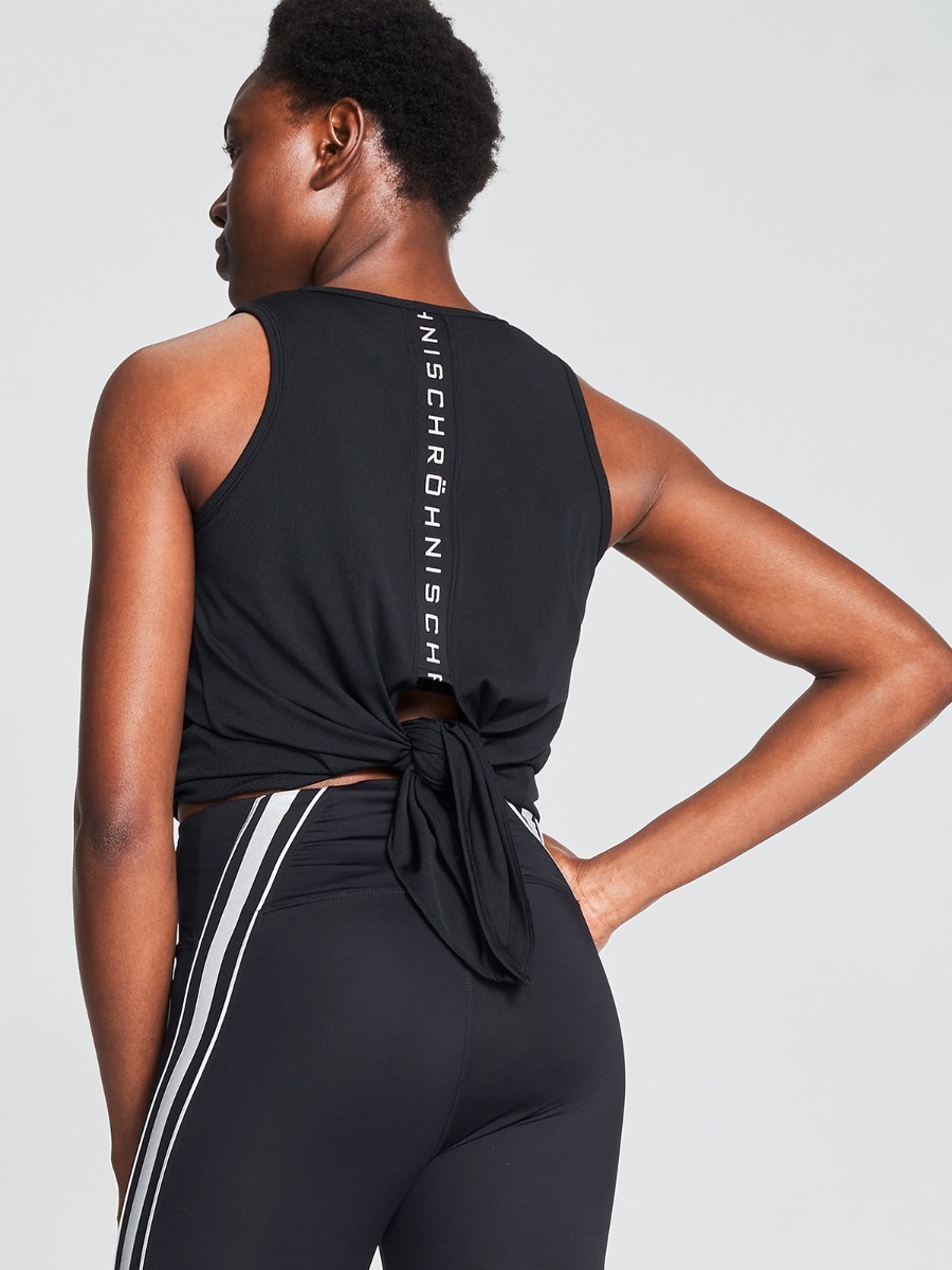 Röhnisch Logo Ribbed Singlet Black