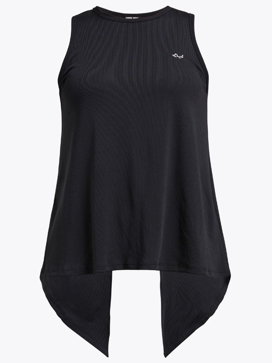 Röhnisch Logo Ribbed Singlet Black