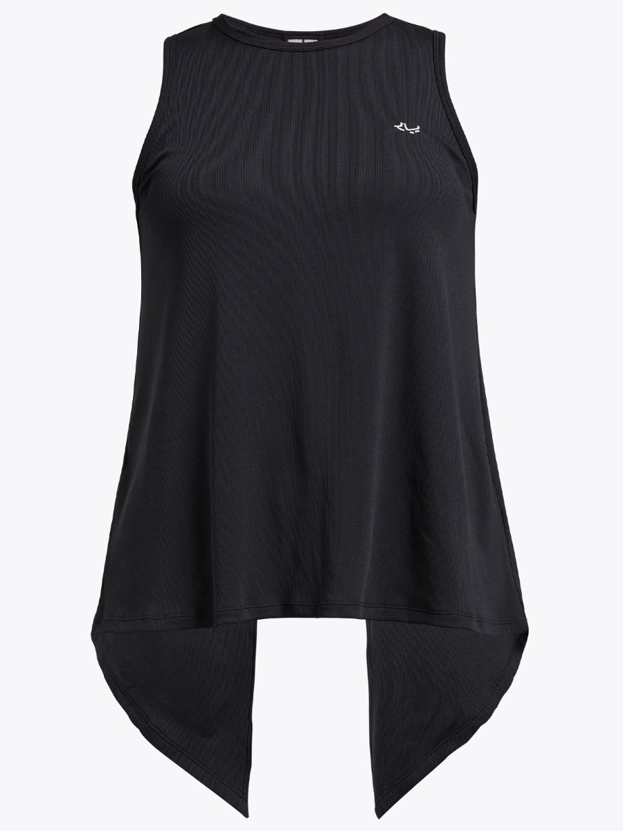 Röhnisch Logo Ribbed Singlet Black