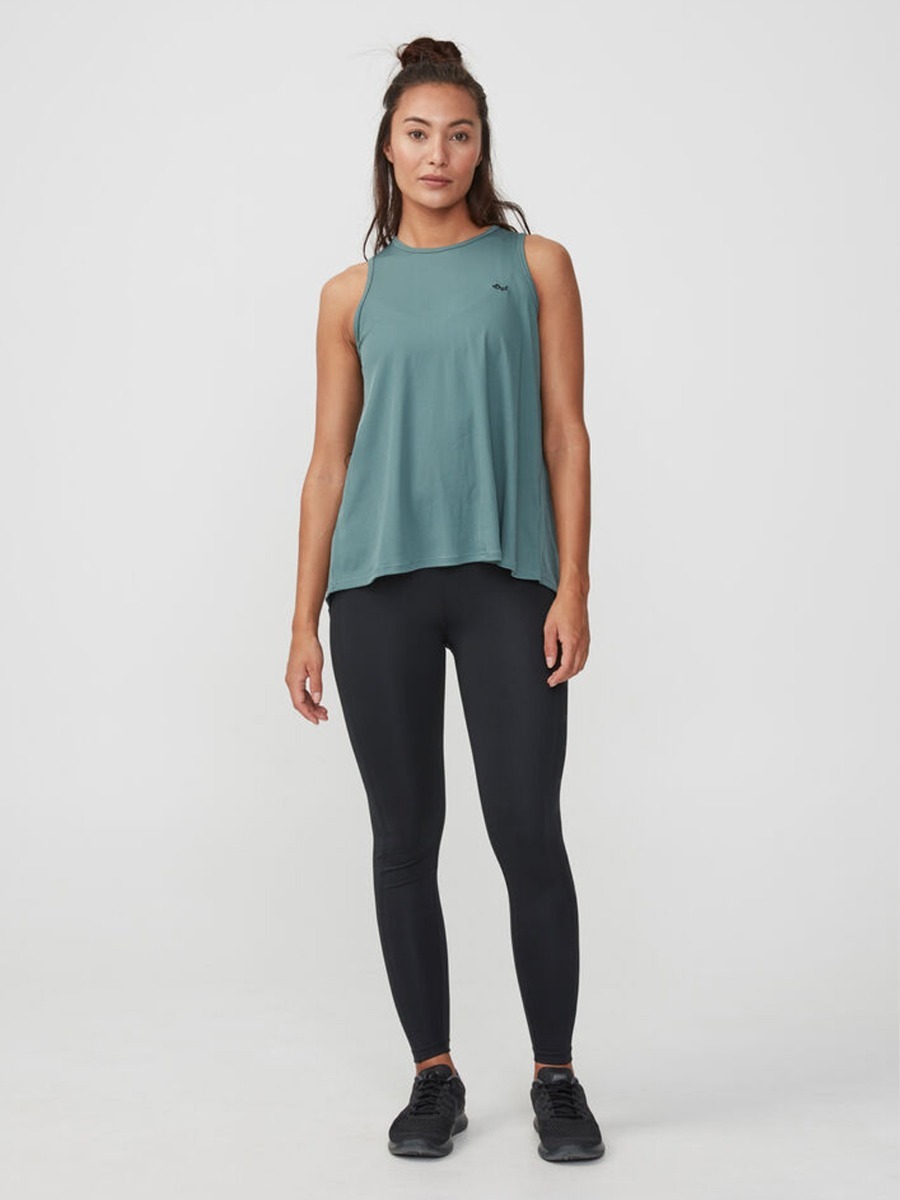 Röhnisch Logo Ribbed Singlet Sea Green