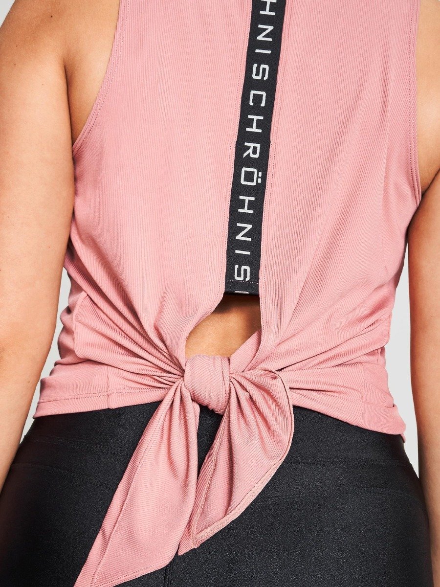 Röhnisch Logo Ribbed Singlet Old Rose