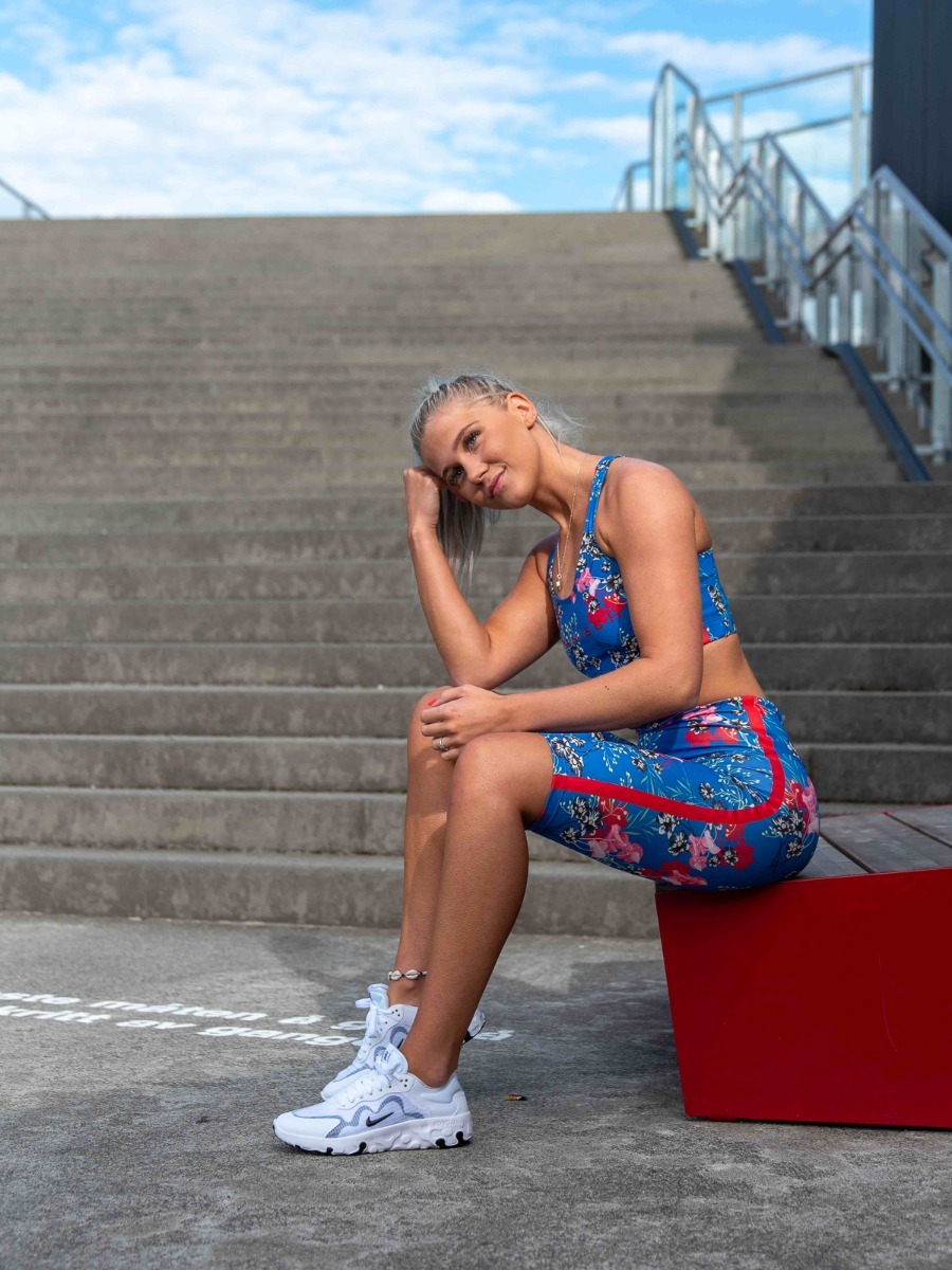 Röhnisch Stripe Bike Tights Hermosa Blue