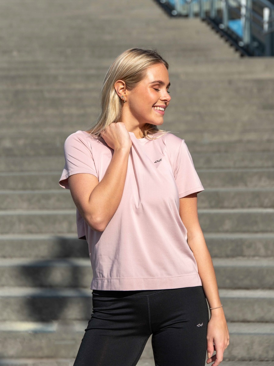 Röhnisch Mesh Back Tee Pale Pink