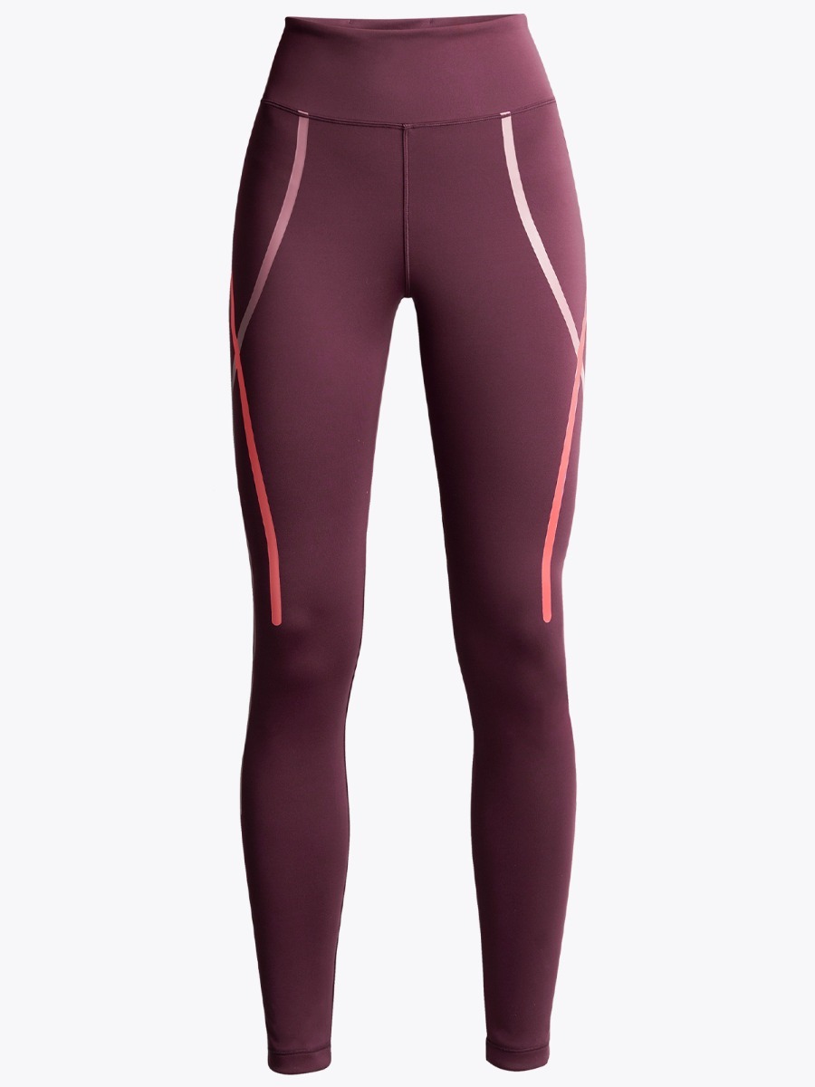 Röhnisch Uplift Stripe Tights Dark Wine