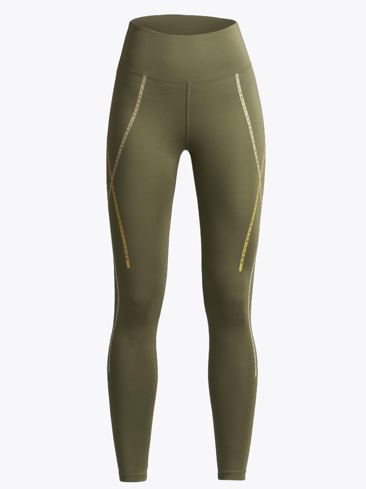 Röhnisch Uplift Stripe Tights Burnt Olive