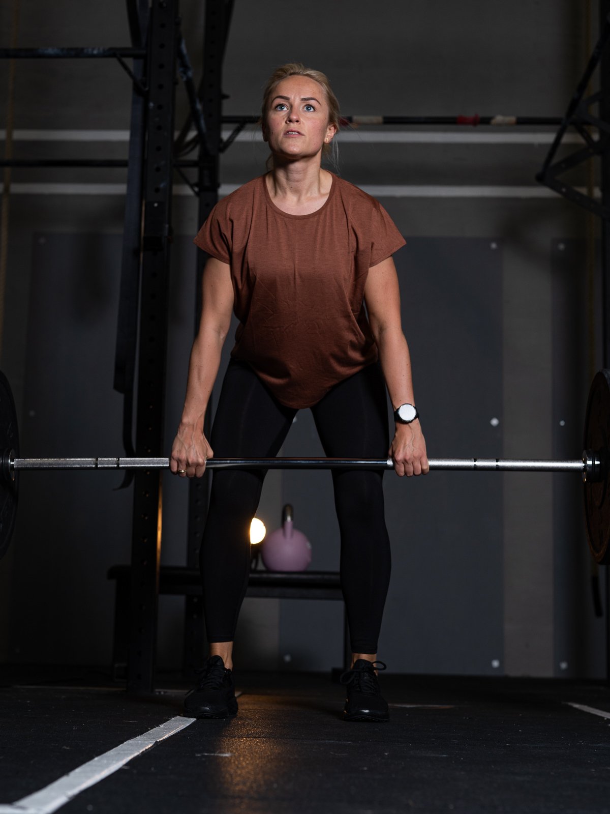 Röhnisch Split Back Tee Copper Brown