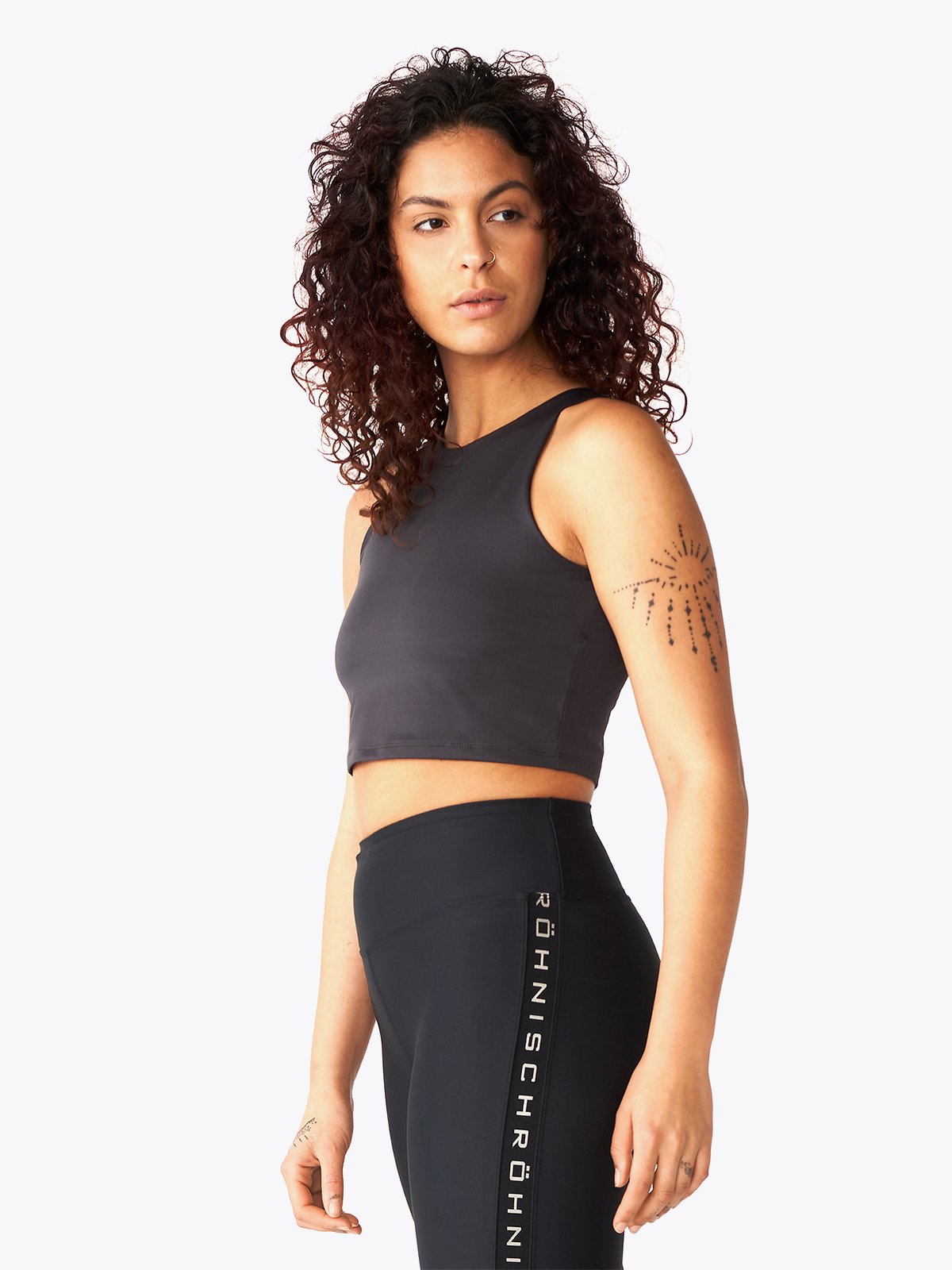 Röhnisch Kay Cropped Top Obsidian Black