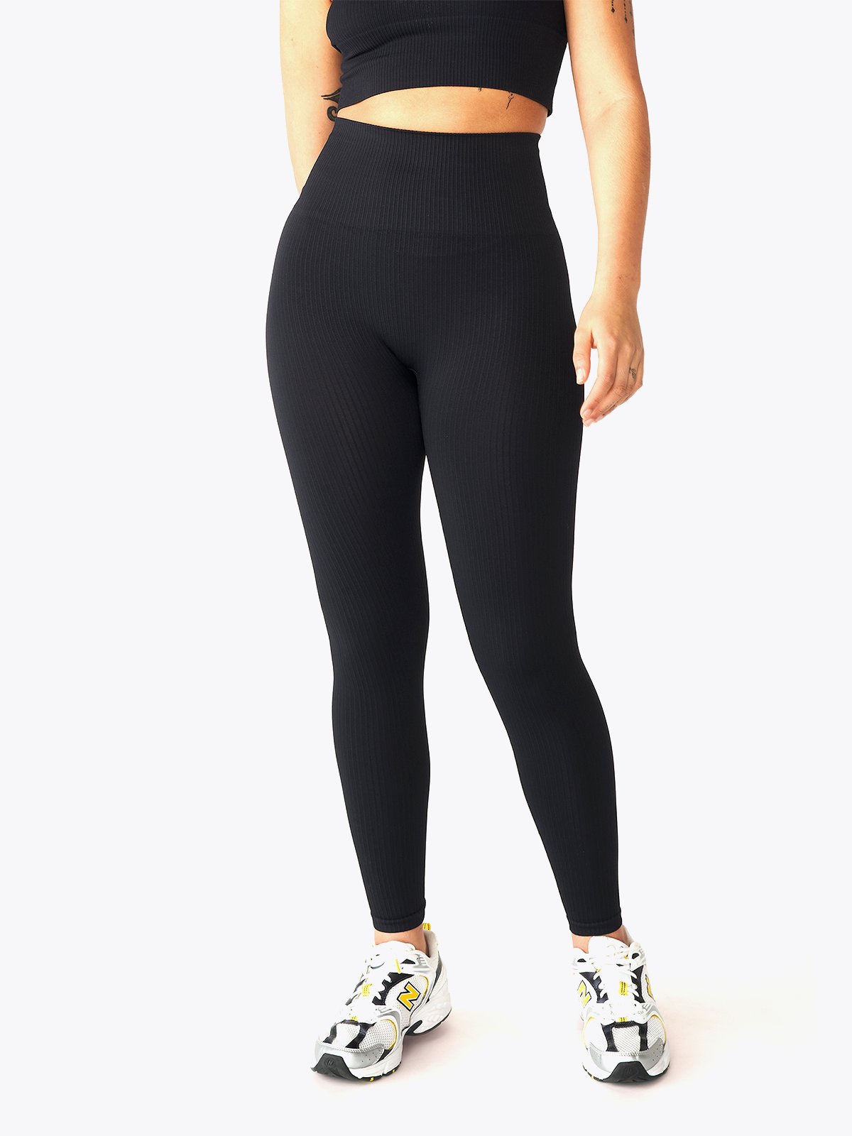 Röhnisch Seamless Rib High Waist Tights Black