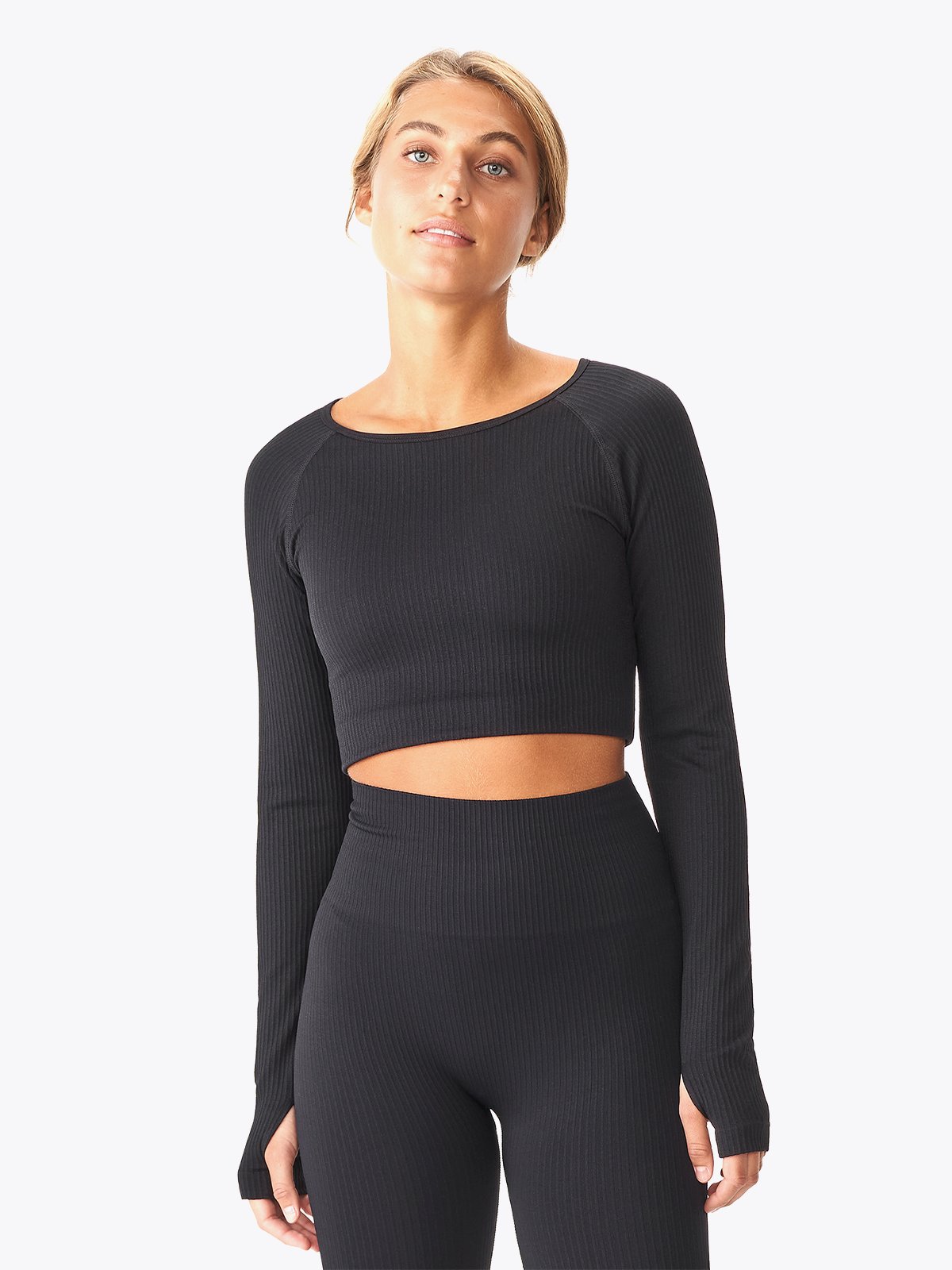 Röhnisch Seamless Crop Long Sleeve Black