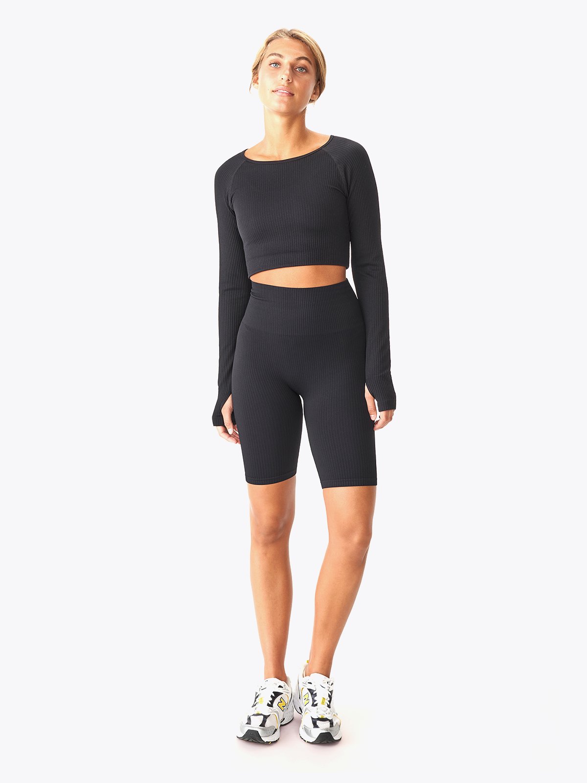Röhnisch Seamless Crop Long Sleeve Black