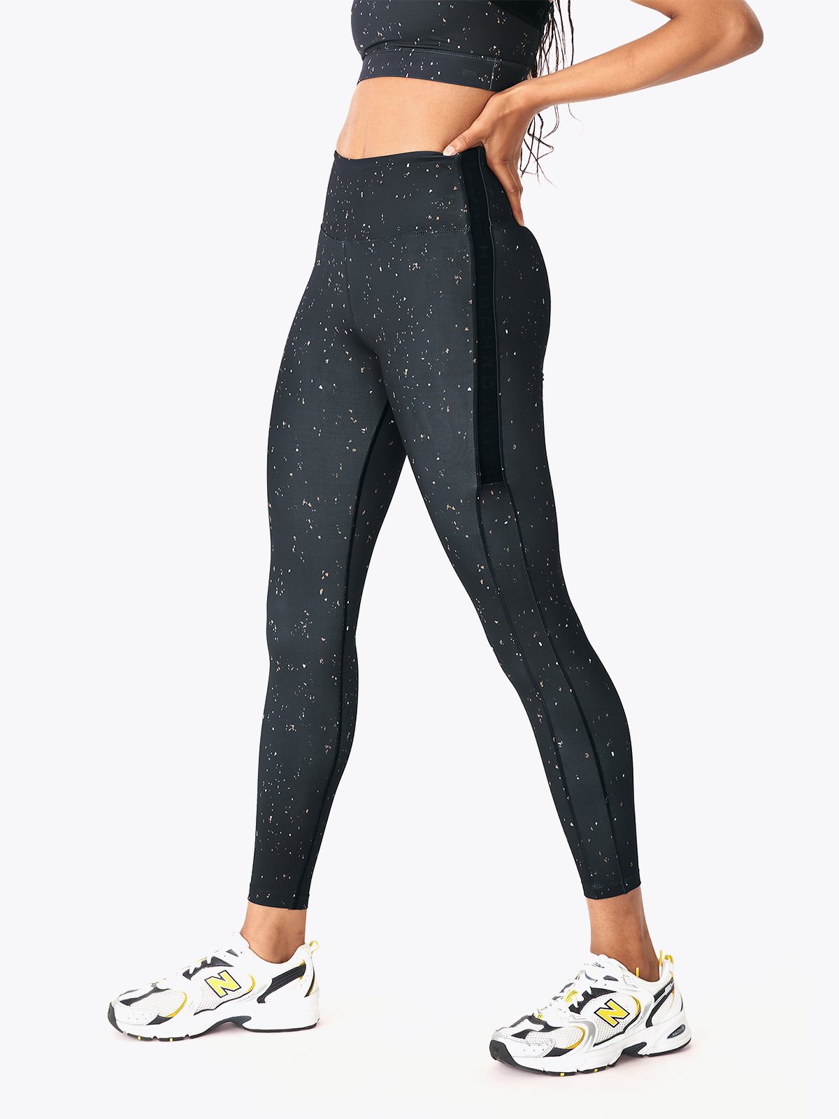 Röhnisch Kay High Waist Printed Thights Obsidian Micro Spot