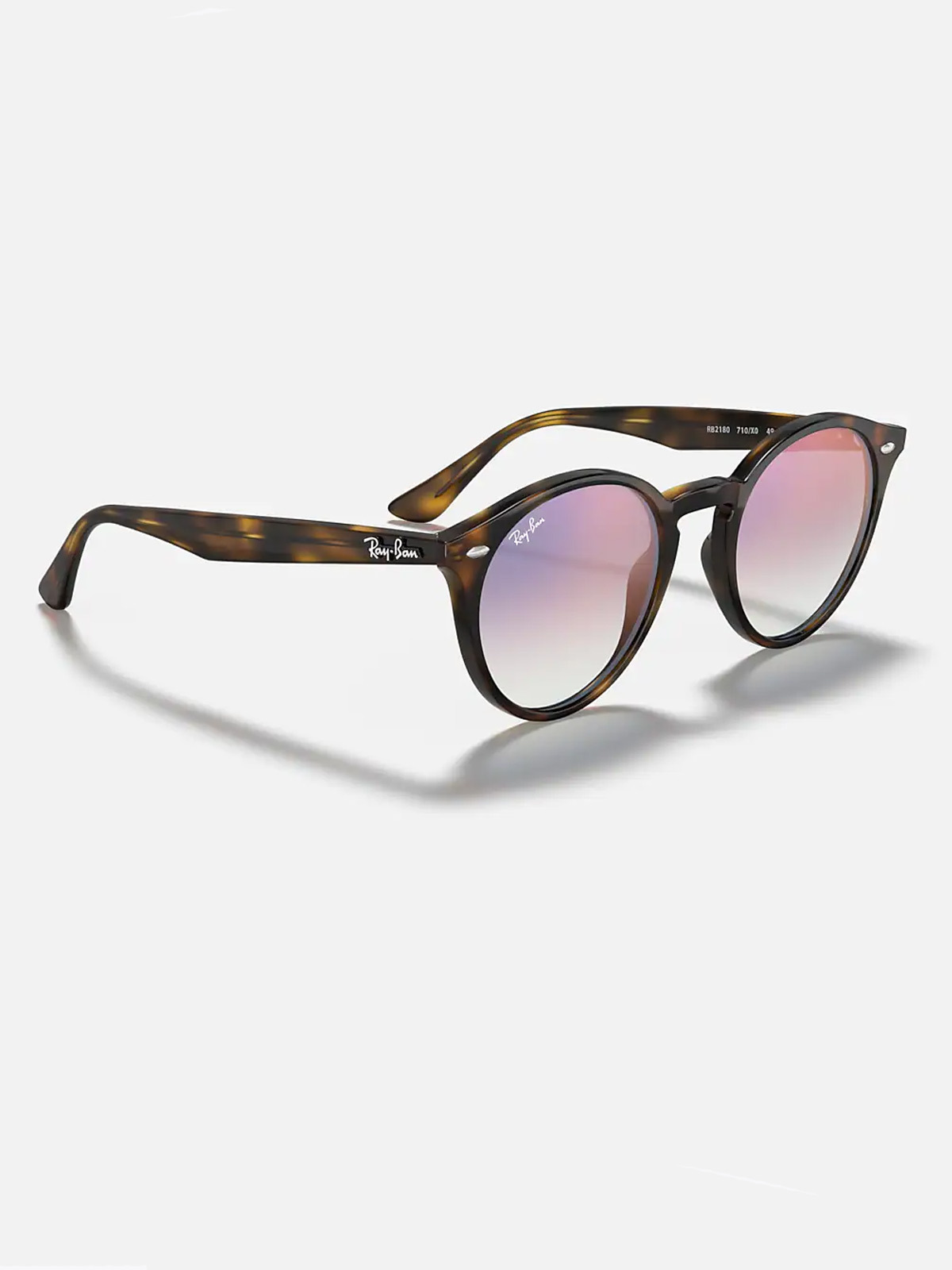 Ray-Ban 0RB2180 Tortoise: Blue Gradient Mirror