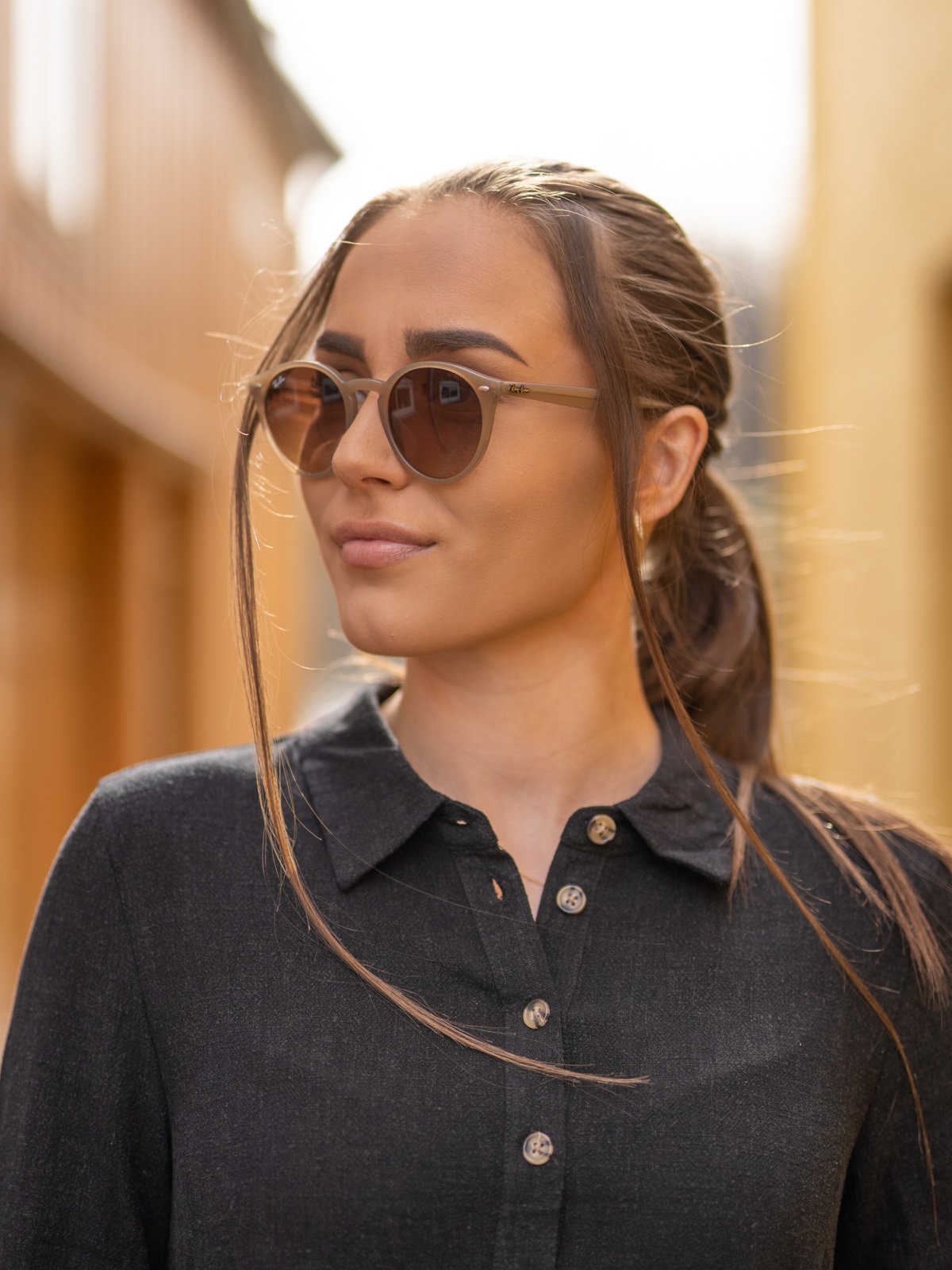 Ray-Ban 0RB2180 Turtledove / Brown Gradient Dark Brown