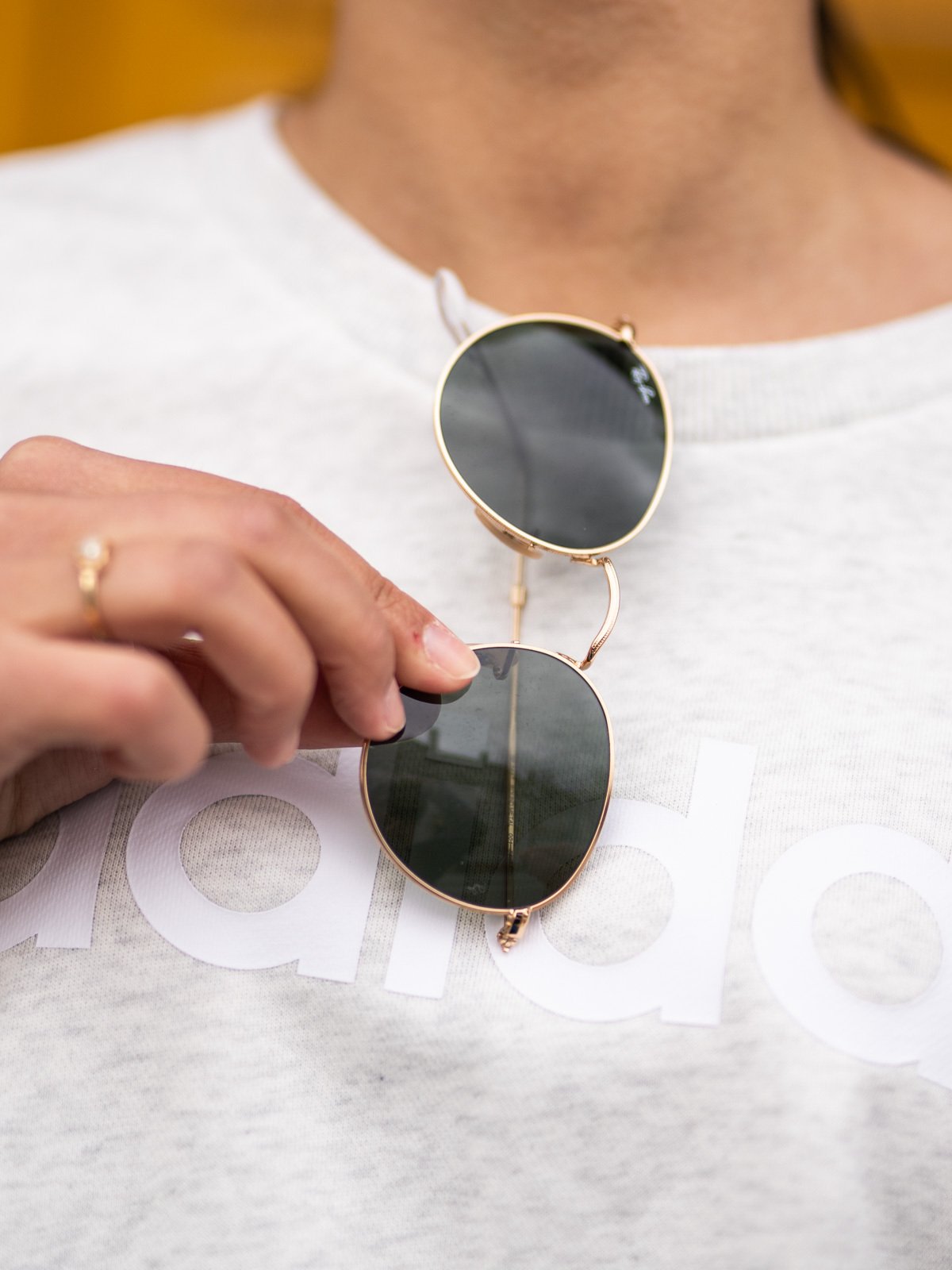 Ray-Ban Round Metal Rammefarge: Arista / Linsefarge: Green