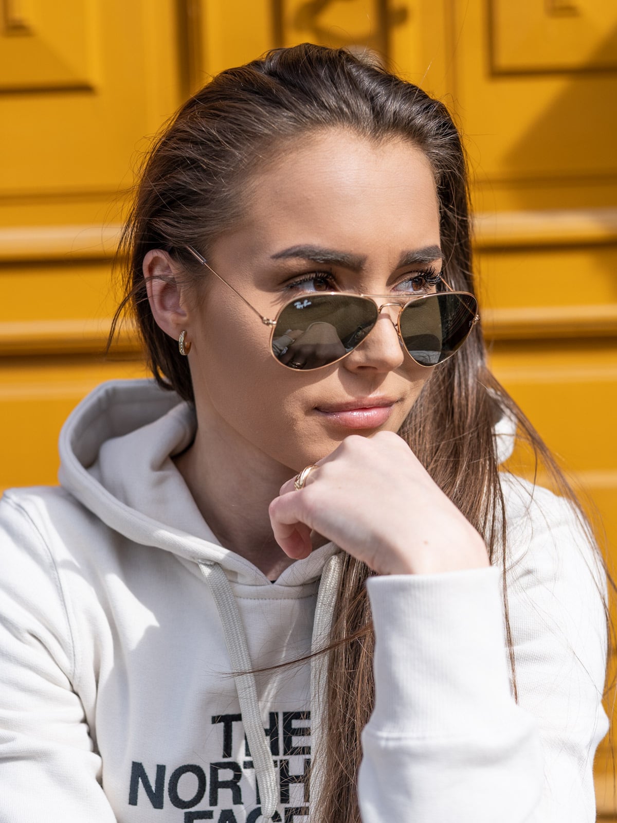 Ray-Ban Aviator Large Metal Rammefarge: Arista / Linsefarge: Green