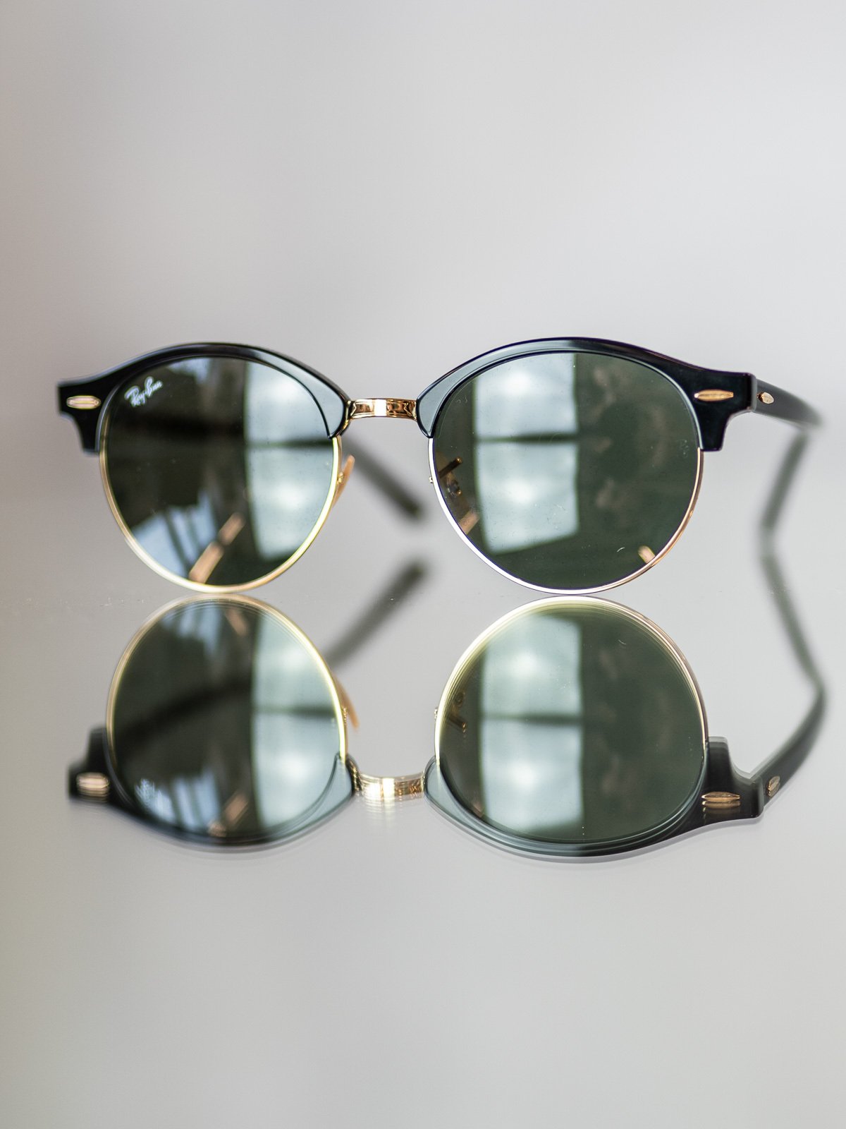 Ray-Ban Clubround Rammefarge: Black / Linsefarge: Green Non-Polarized
