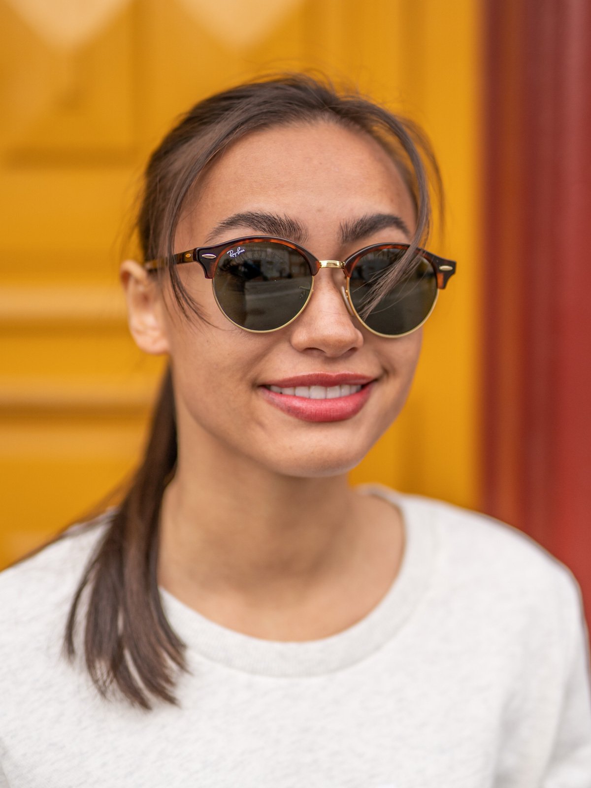 Ray-Ban Clubround Rammefarge: Red Havana / Linsefarge: Green Non-Polarized