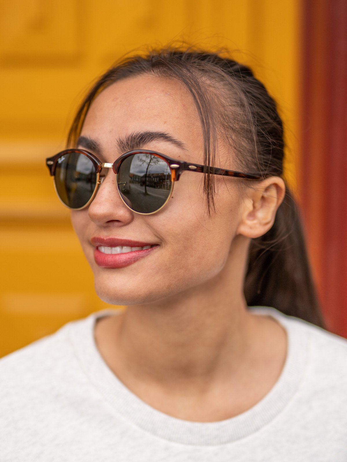 Ray-Ban Clubround Rammefarge: Red Havana / Linsefarge: Green Non-Polarized