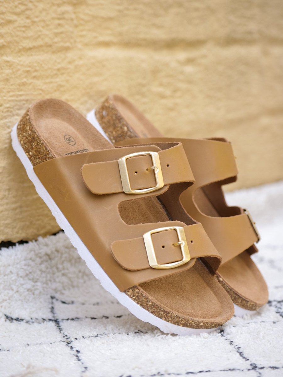 Fort Lauderdale Baste Cork Sandal Leather Rubber