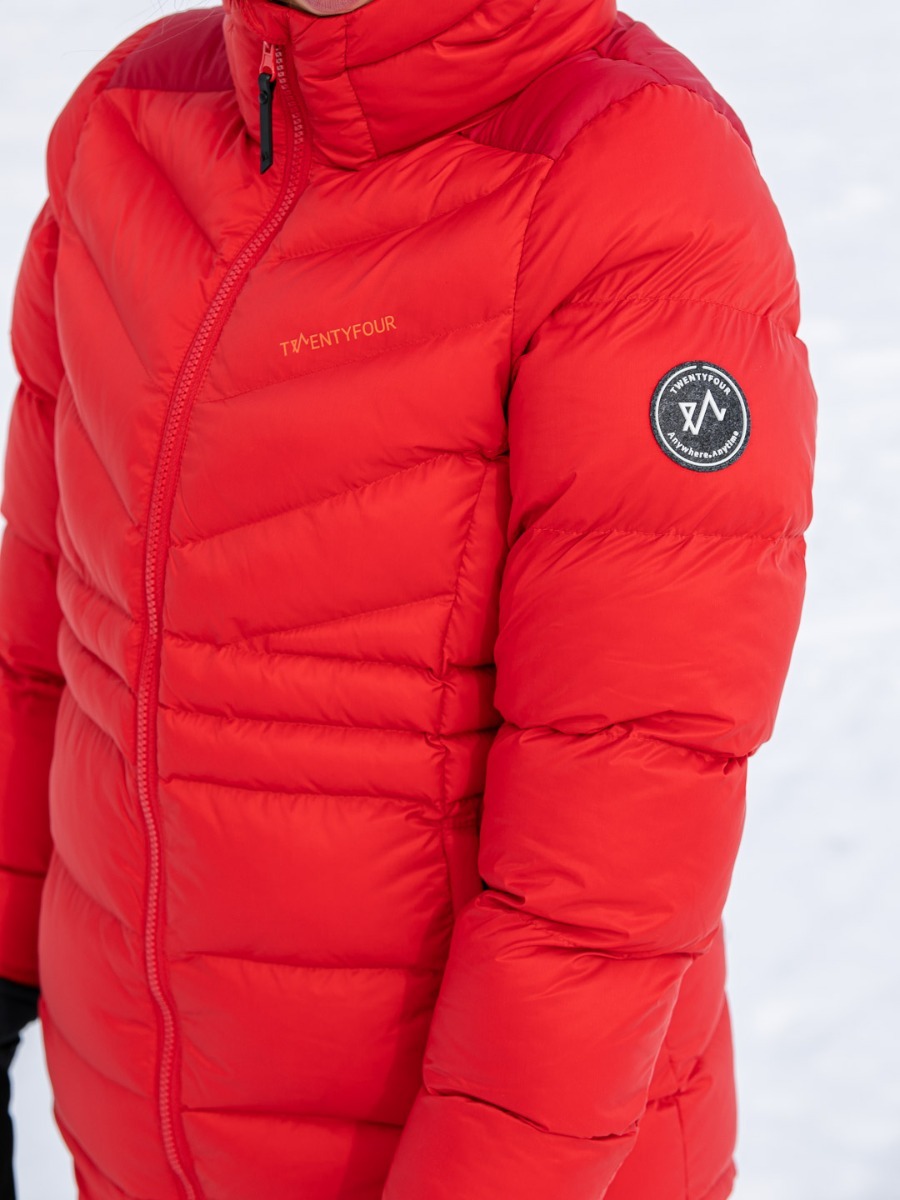 Twentyfour Isbre Ecodown Jakke Varm rød