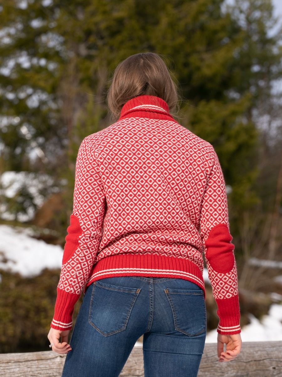 Devold Slogen Woman Zip Neck Chilli