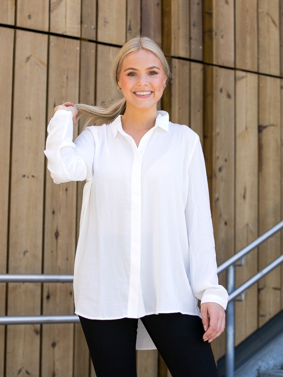 MSCH Copenhagen Blair Polysilk Shirt Cloudwhite