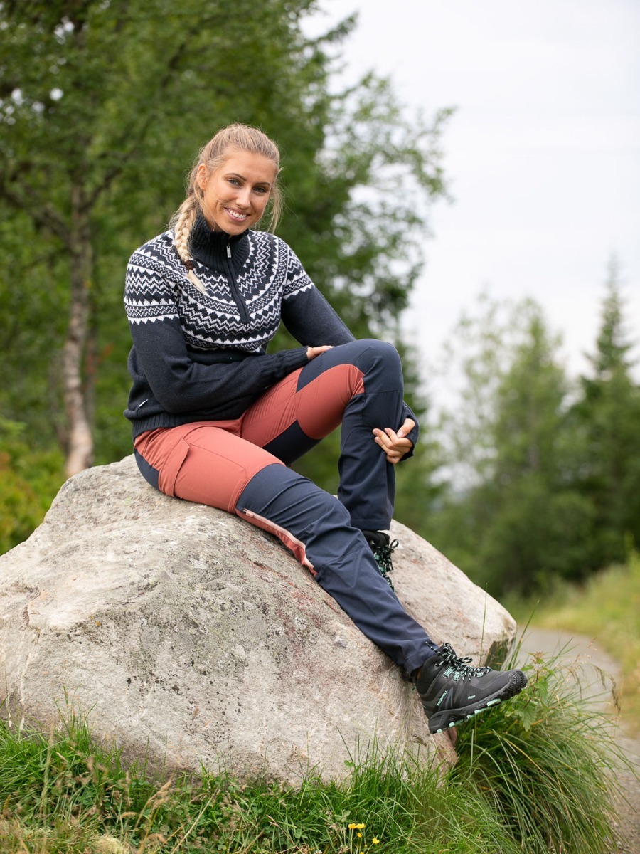 Twentyfour Freja Half Zip Genser Blekkblå