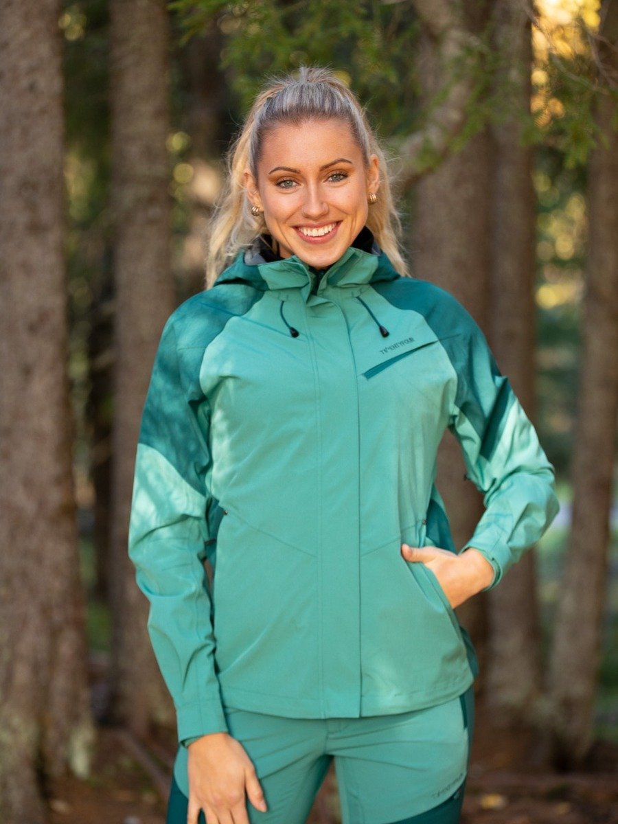 Twentyfour Flåm Stretch 2-Lags Jakke Sjøgrønn