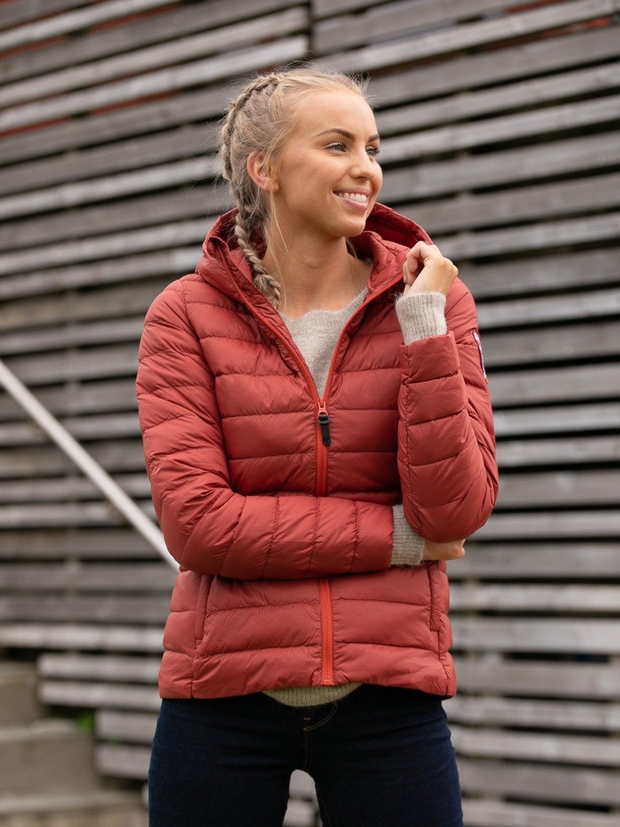 Twentyfour Finse Dunjakke Mørk Rust