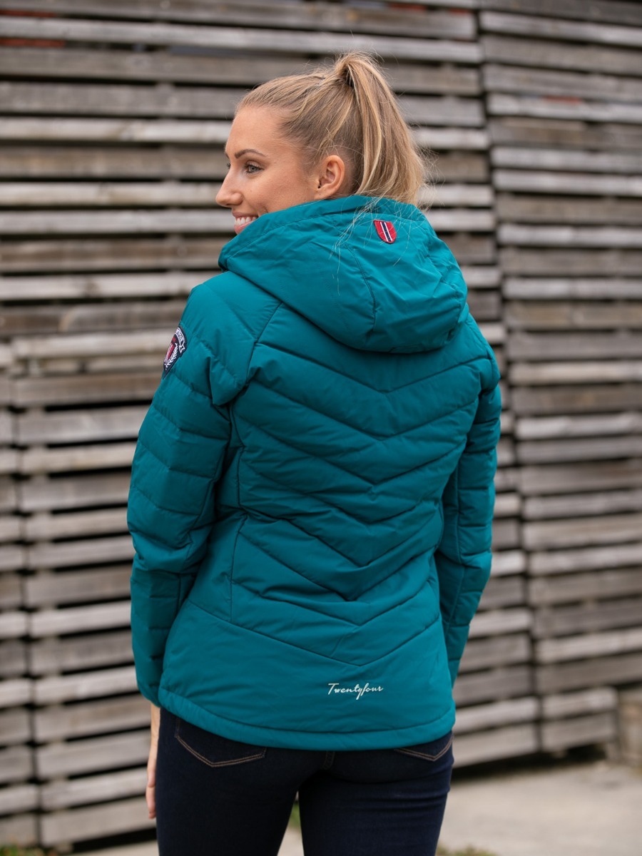 Twentyfour Finse Stretch Dunjakke Mørk grønn