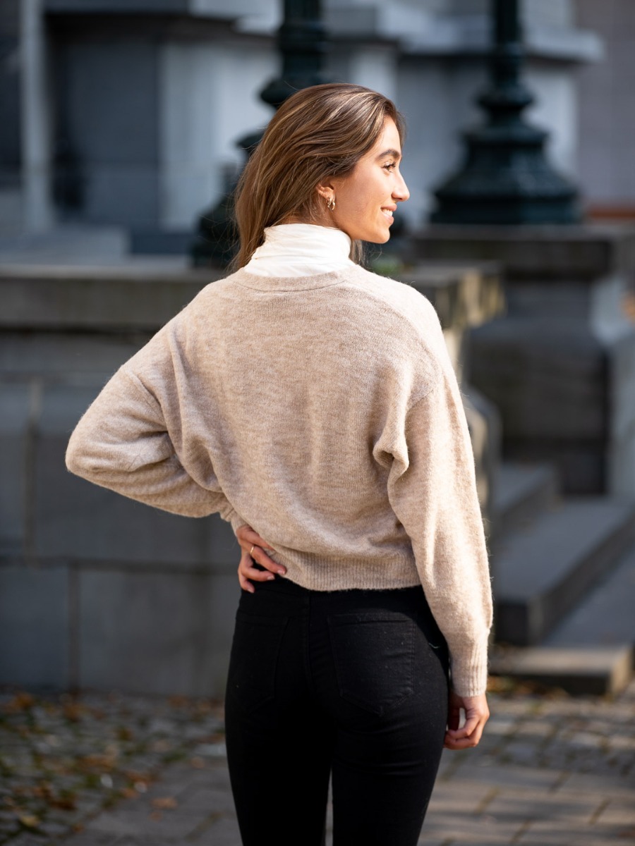 Ichi Amara Cardigan Feather Grey