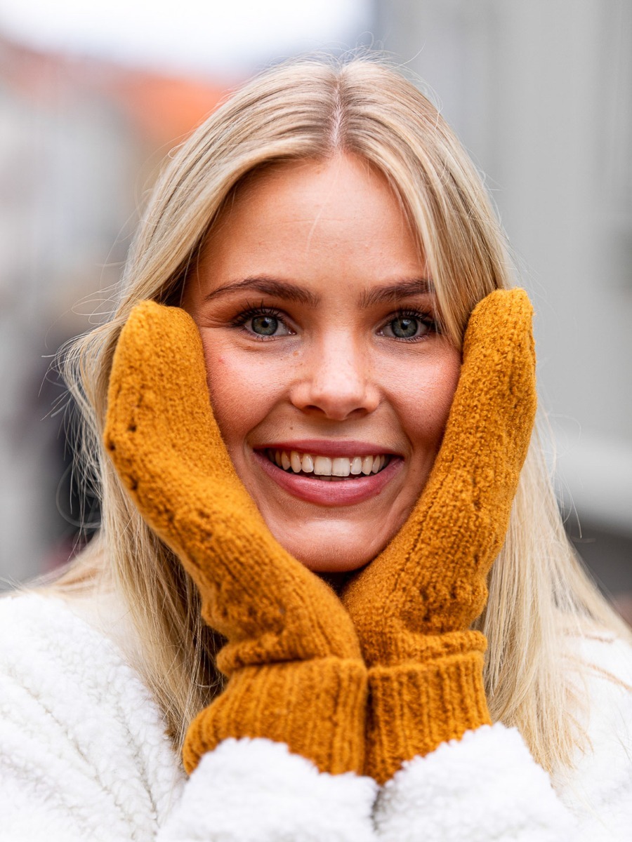 Twentyfour Mellow Strikkevott Mørk kamel