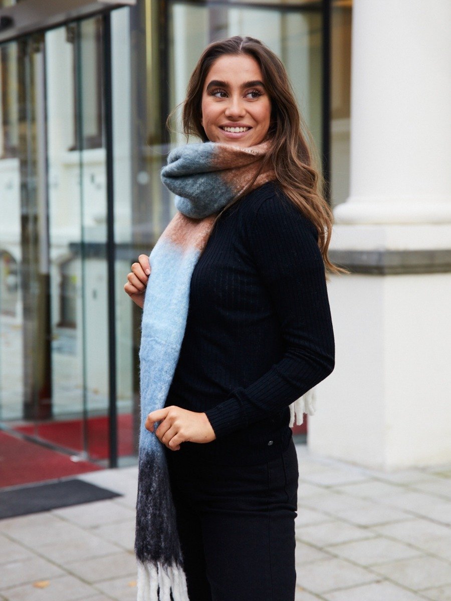 Ichi Vibe Scarf Faded denim