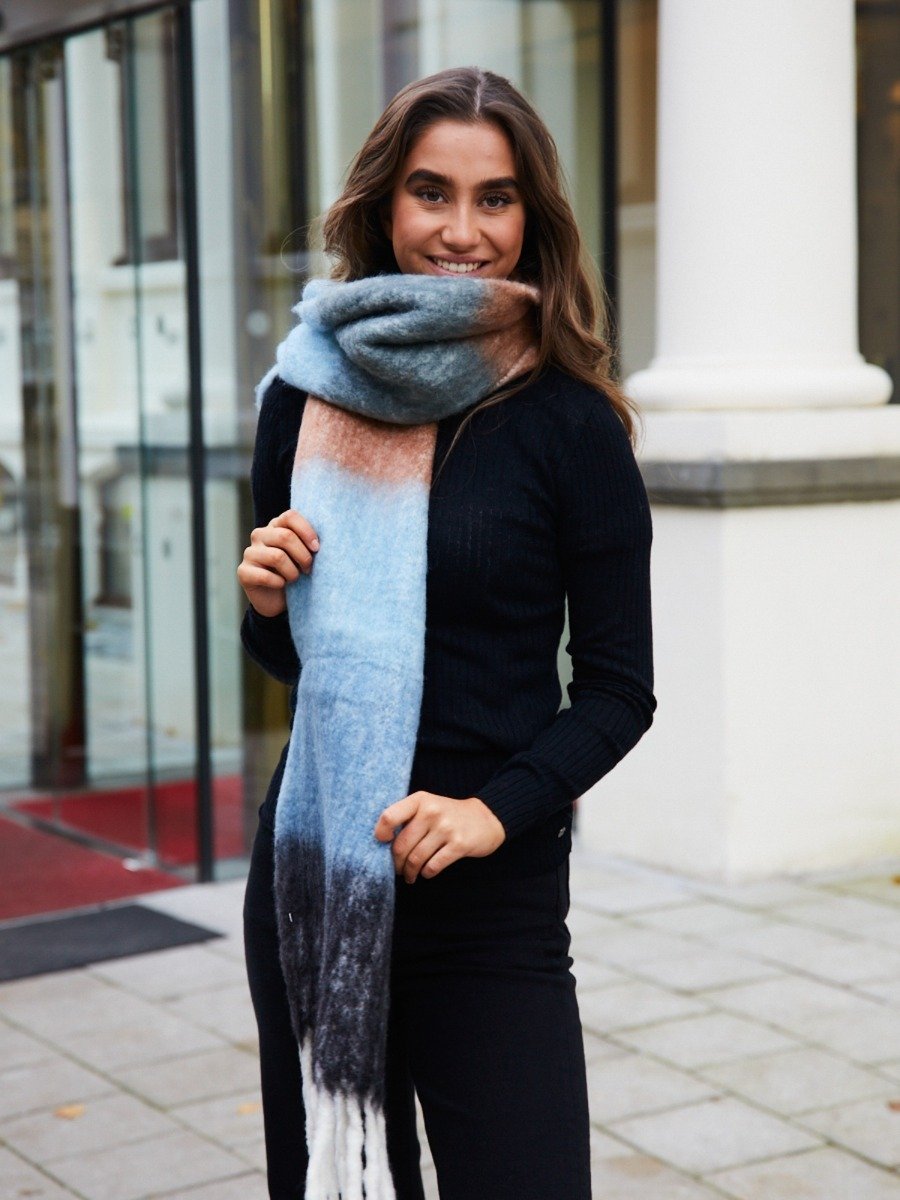 Ichi Vibe Scarf Faded denim