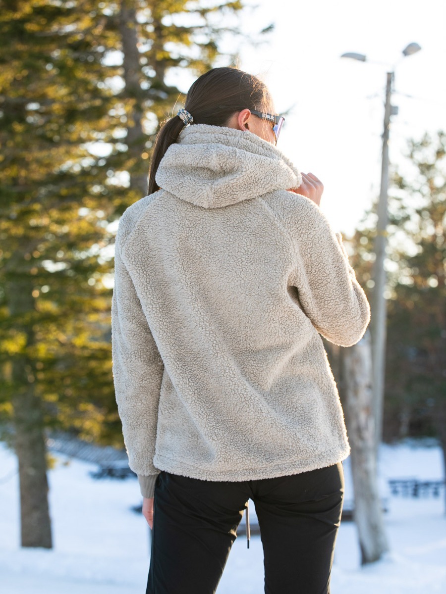 Peak Performance Original Pile Half Zip Hood Celsian Beige