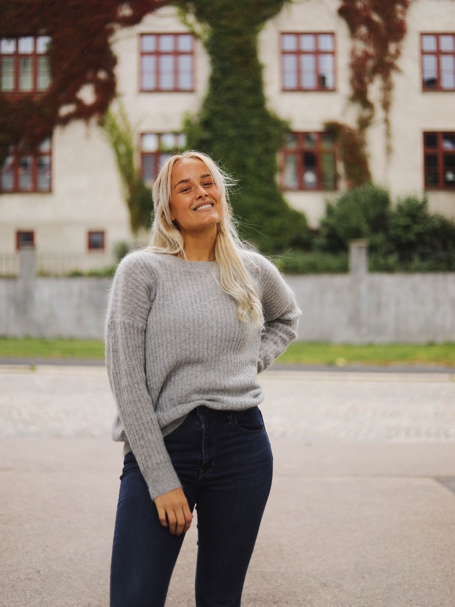 MSCH Copenhagen Femme Rib Mohair Pullover Light Grey Melange