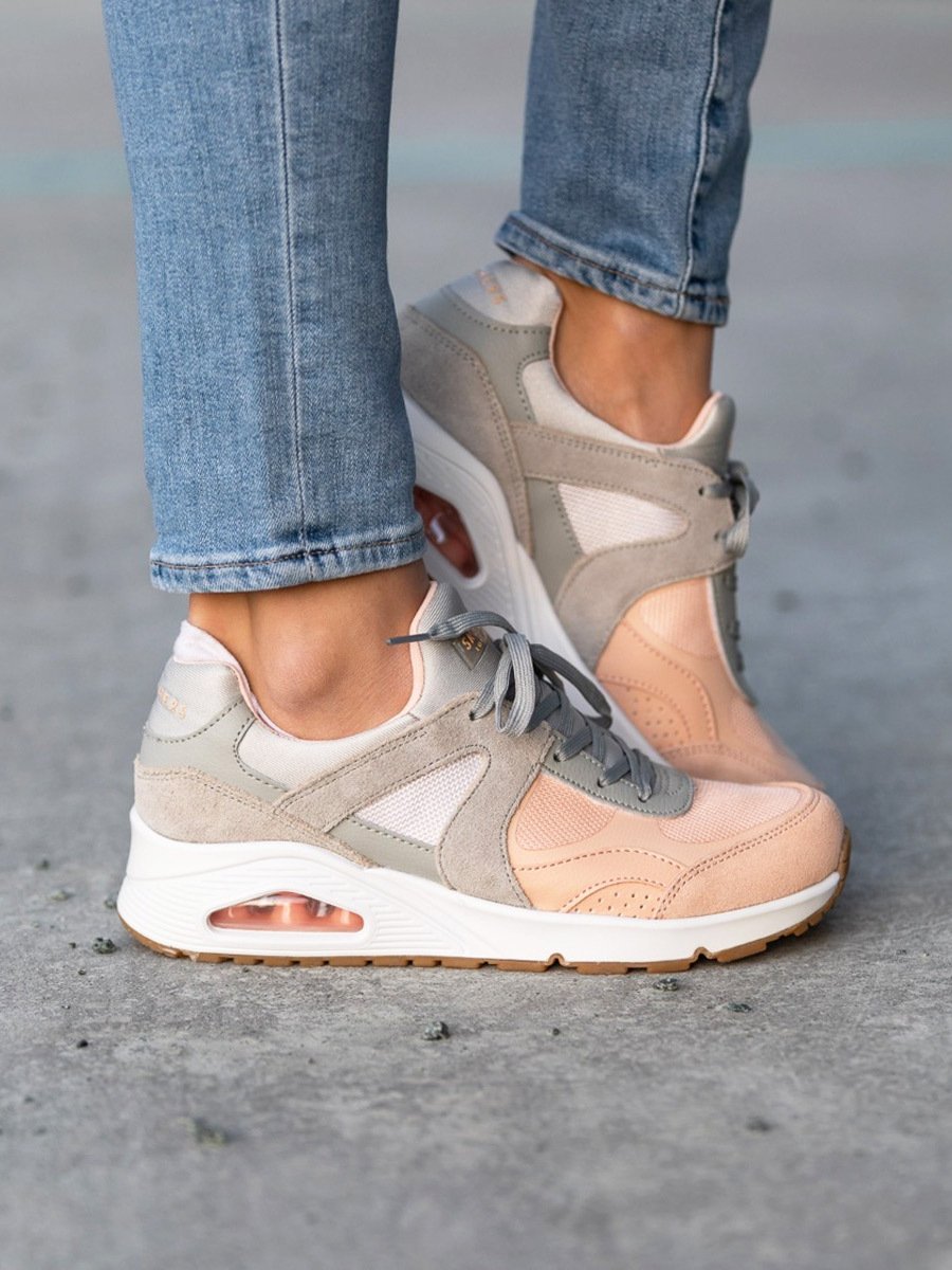 Skechers UNO Grey Pink