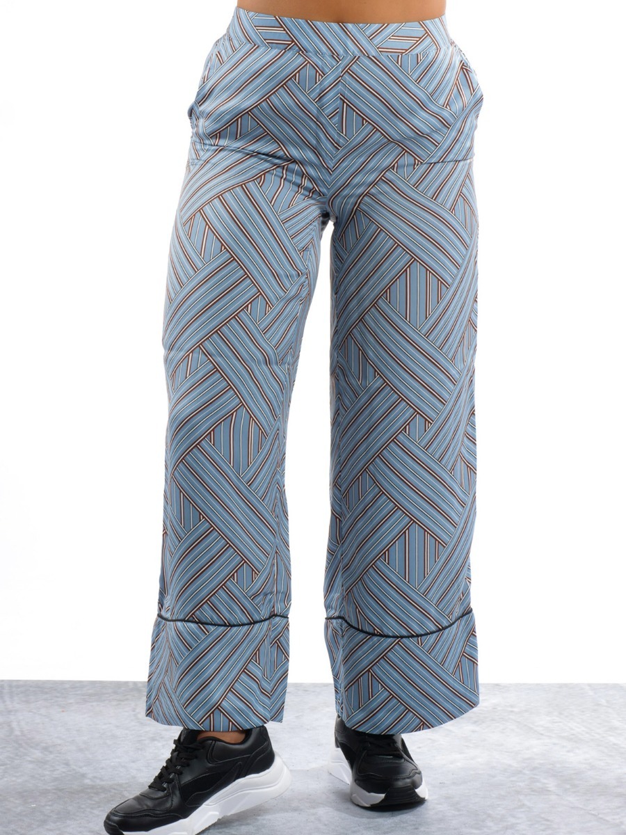 Ichi Geotrix Pant Faded Denim