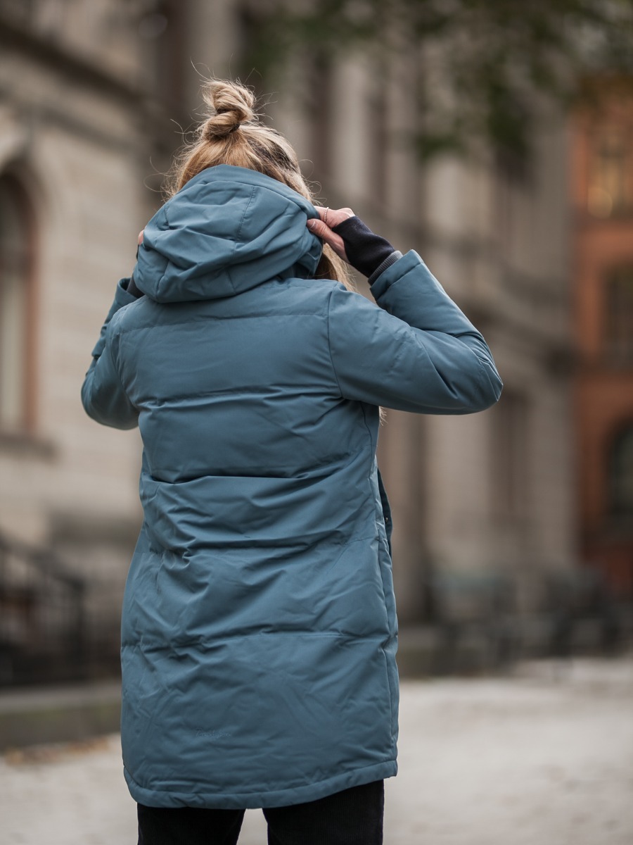 Twentyfour Mellow Vattert Parkas Blågrå