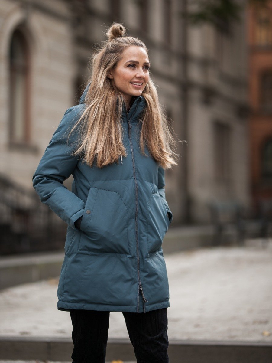 Twentyfour Mellow Vattert Parkas Blågrå