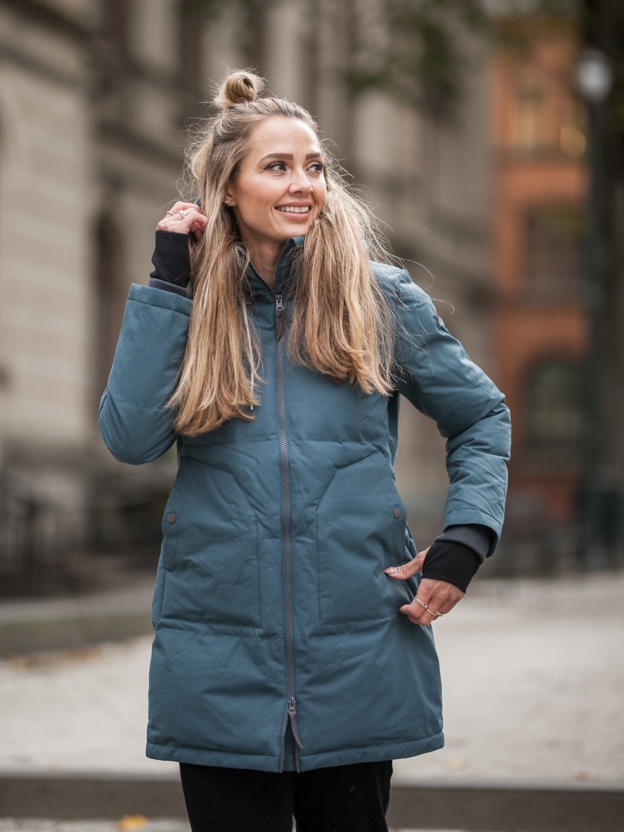 Twentyfour Mellow Vattert Parkas Blågrå