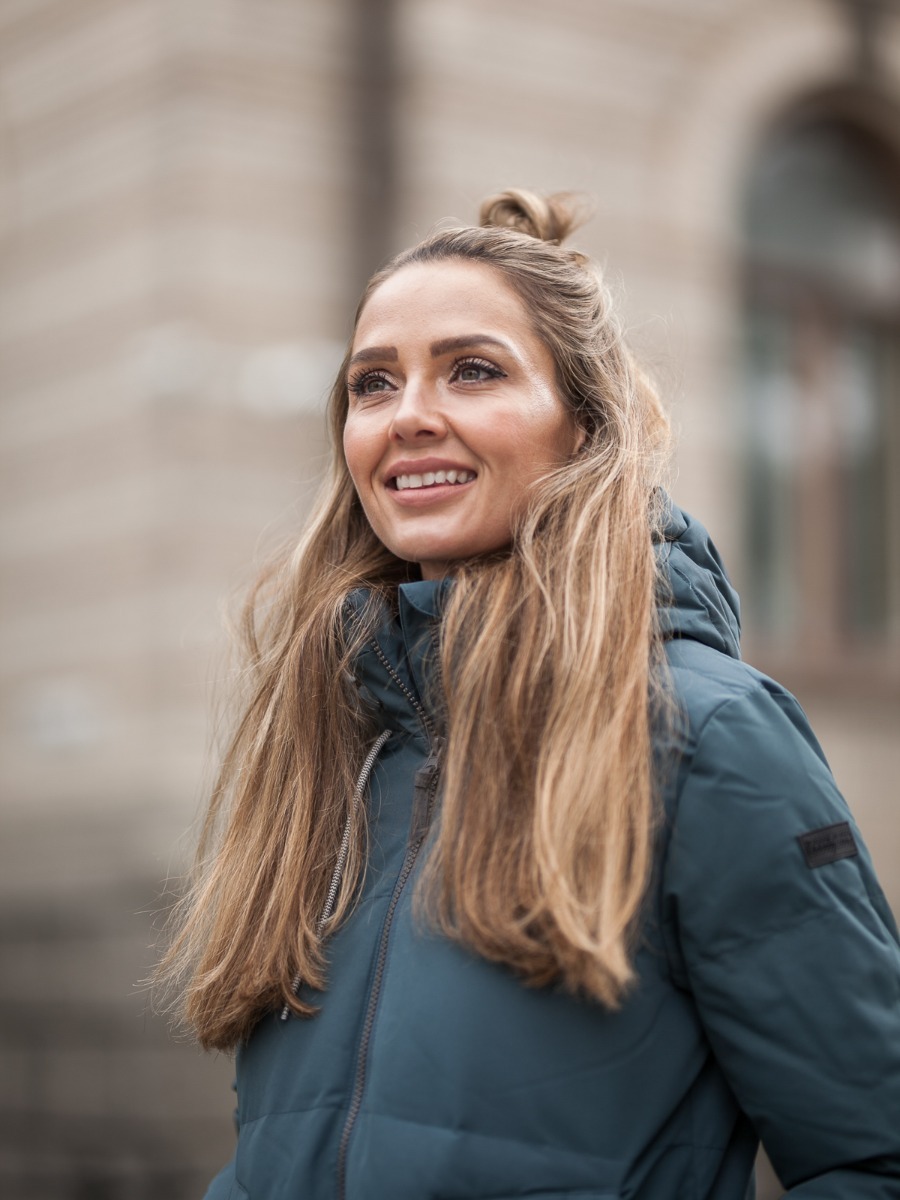 Twentyfour Mellow Vattert Parkas Blågrå