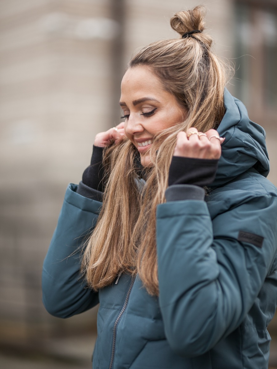 Twentyfour Mellow Vattert Parkas Blågrå